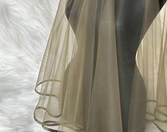 Henna Veil with Ribbon Edge Elegant Champagne | Minimalist Henna Nights Favors Duvak Kına gecesi