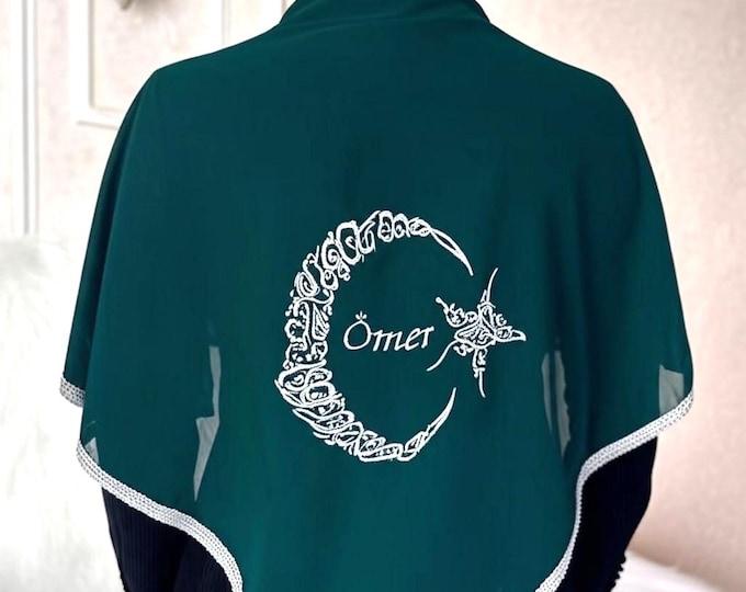 Personalized Henna Veil Groom - Damat Örtüsü isimli – Elegant Embroidered Accessory for Henna Veil Cover