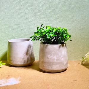 Cache-pot minimaliste fait main - Organiseur de bijoux - Pot à crayons en béton