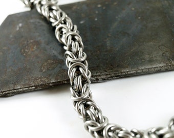 Nickel Free Stainless Steel Byzantine Chainmaille Necklace