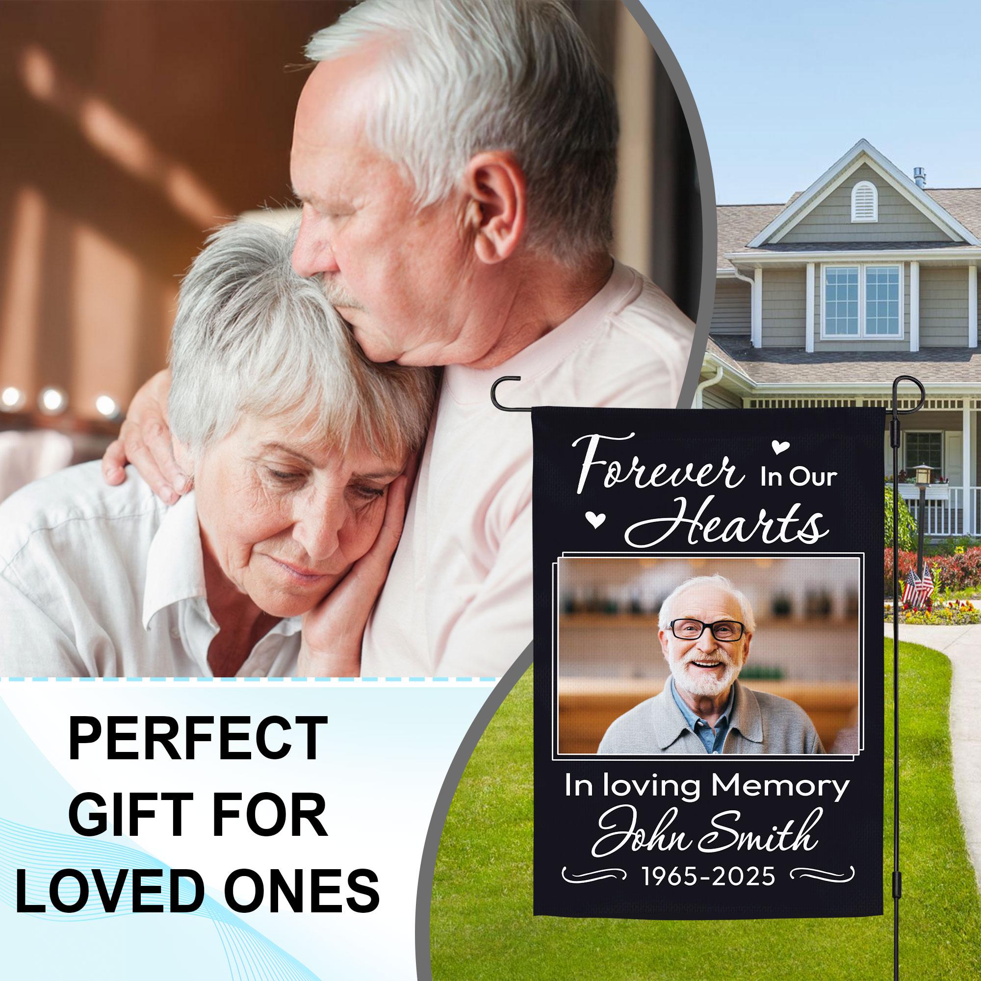 Custom Photo in Loving Memory Flag, Personalized Memorial Garden Flag ...