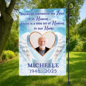 Custom Memorial Garden Flag, Personalized Photo In Loving Memory Flag, Garden Memorial Flag, Sympathy Gift, Remembrance Flag, Cemetery Decor