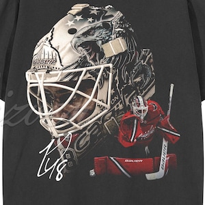Logan Thompson vintage big head design shirt comfort colors 90s, hockey player ice skater shirt designs