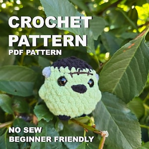 Crochet Pattern: Quackenstein Duck Plushie - Halloween No-Sew
