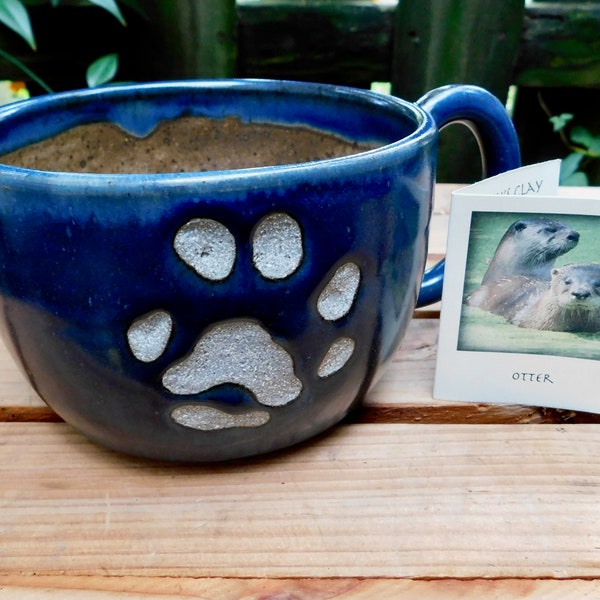 River Otter Track Soup Mug