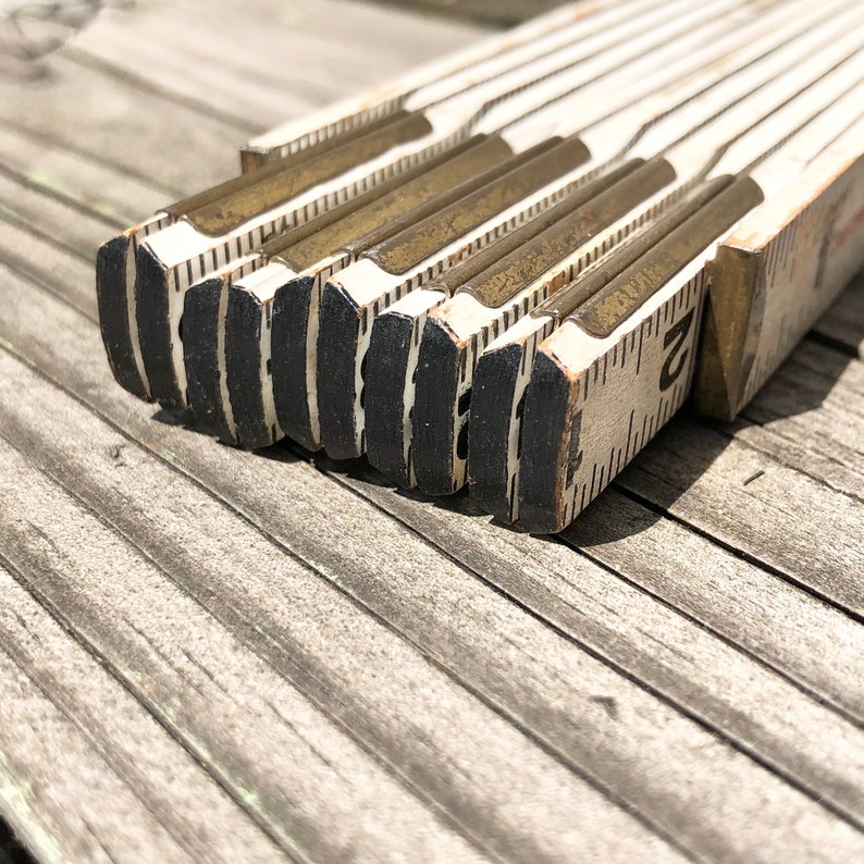 Vintage Craftsman Folding Yardstick Vintage Folding Ruler Collectible Ruler Wood Folding Yard Stick