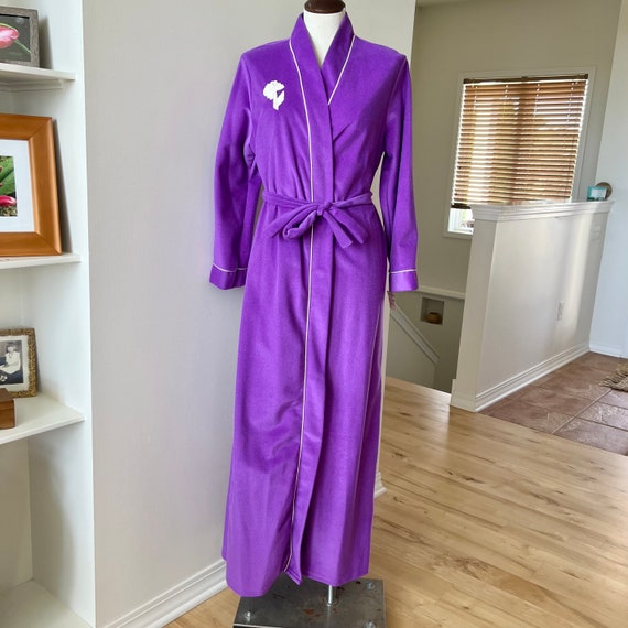 NOS Vintage Purple Robe by Sears / At Home Wear P… - image 2
