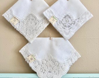 Vintage Lace Handkerchiefs Lot - NWT Swiss Lace Hankies for Sturzenegger's