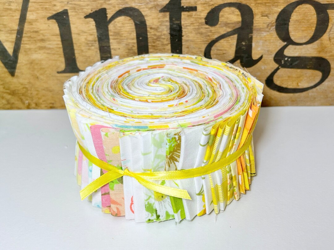 Vintage Sheet Jelly Roll / Shades of Yellow Jelly Roll Race Etsy