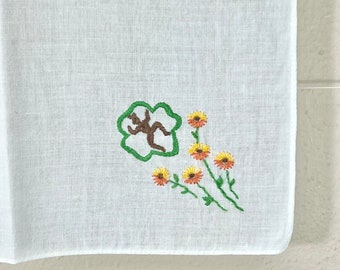 Vintage Girl Scout Brownie Hankies / Brownie Hanky / Girls Scouts Hankerchief