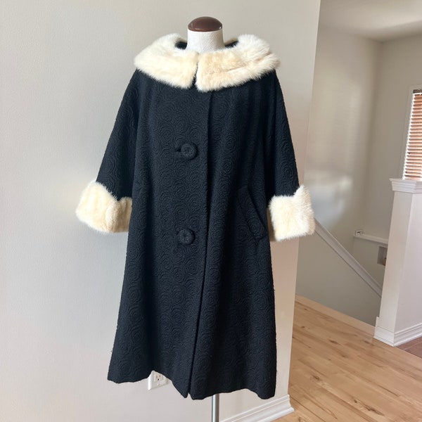 Fur Collar Structured Coat