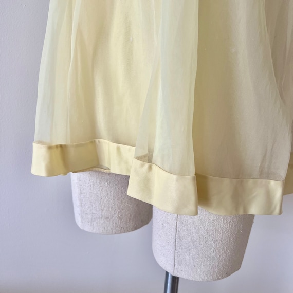 Vintage Negligee Tank / Yellow Baby Doll Negligee… - image 7