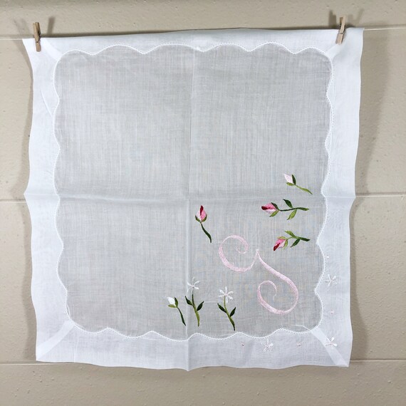 Vintage G Monogrammed Hankie / Monogrammed Weddin… - image 2