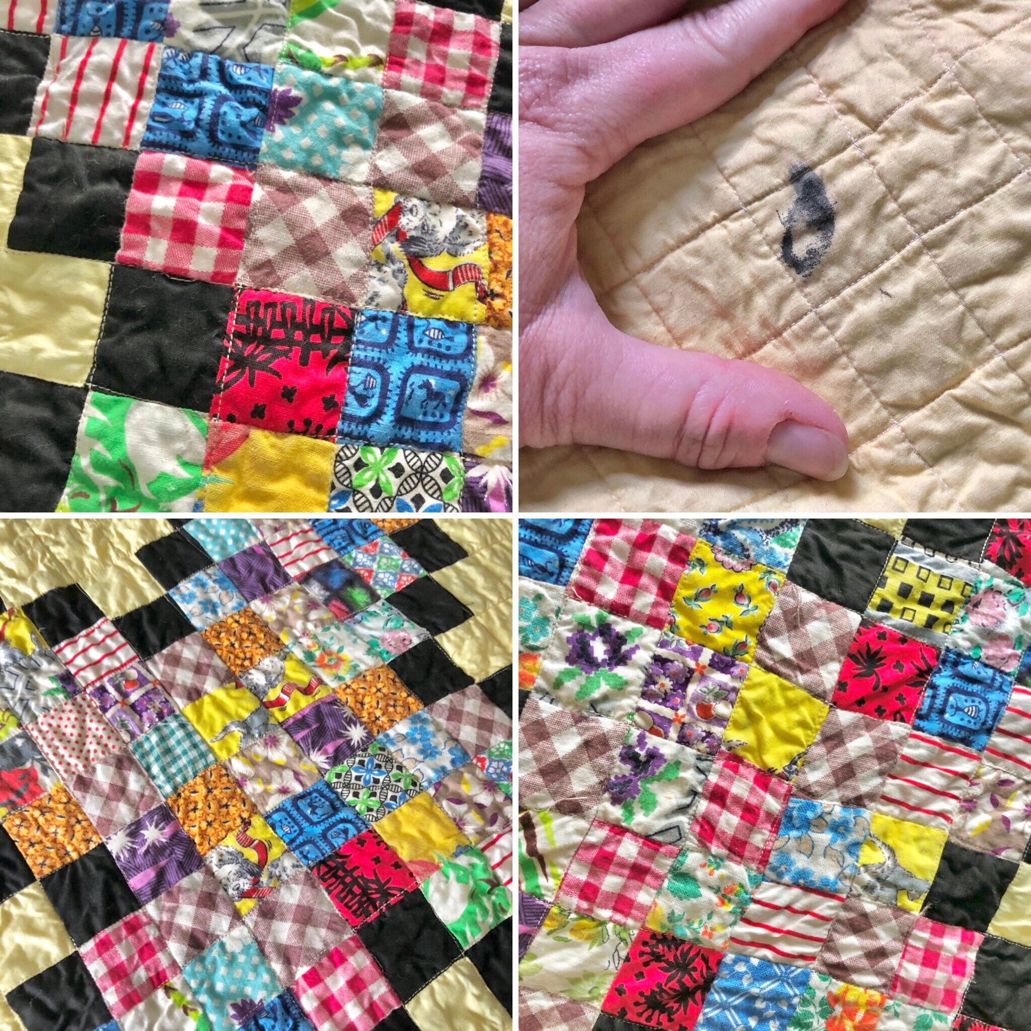 Vintage Postage Stamp Irish Chain Quilt / Twin Irish Chain Etsy