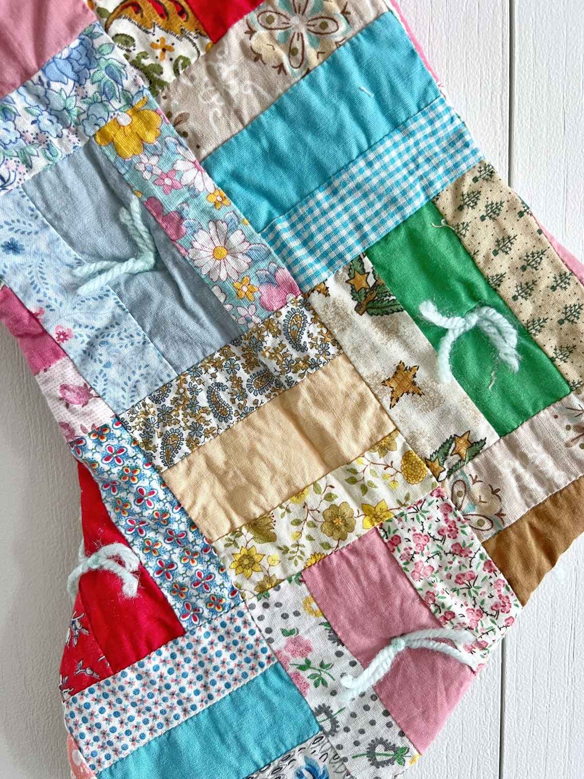 Vintage Quilt Stocking / Upcycled Vintage Quilt Stocking / Etsy
