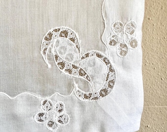 Vintage B Monogrammed Hankie - B Wedding Handkerchief