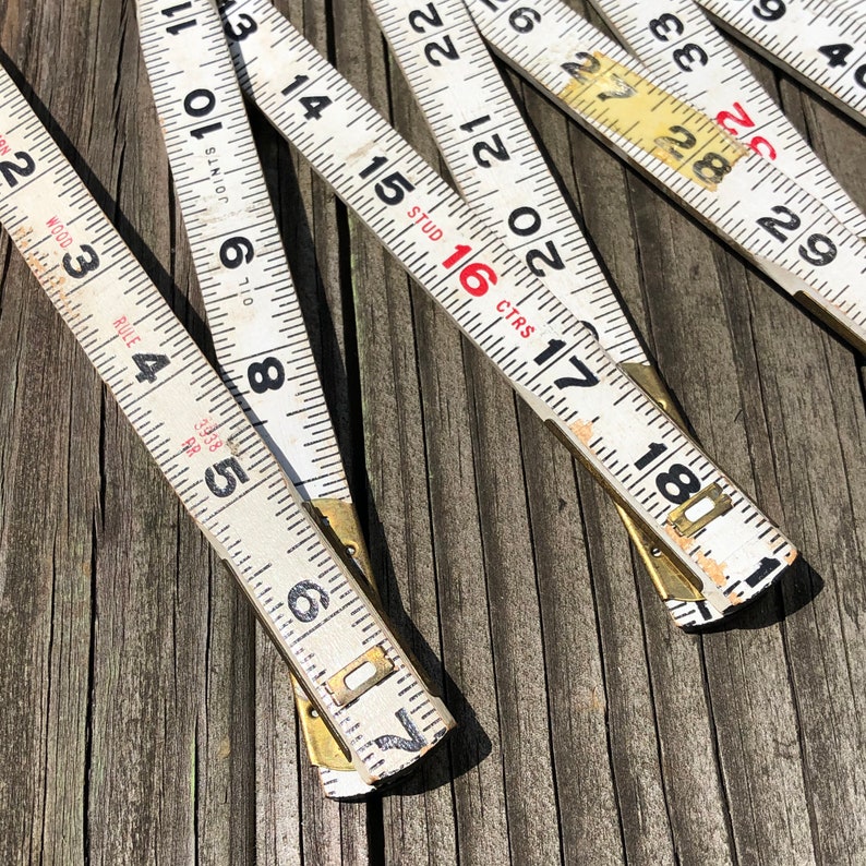 Vintage Craftsman Folding Yardstick Vintage Folding Ruler Collectible Ruler Wood Folding Yard Stick