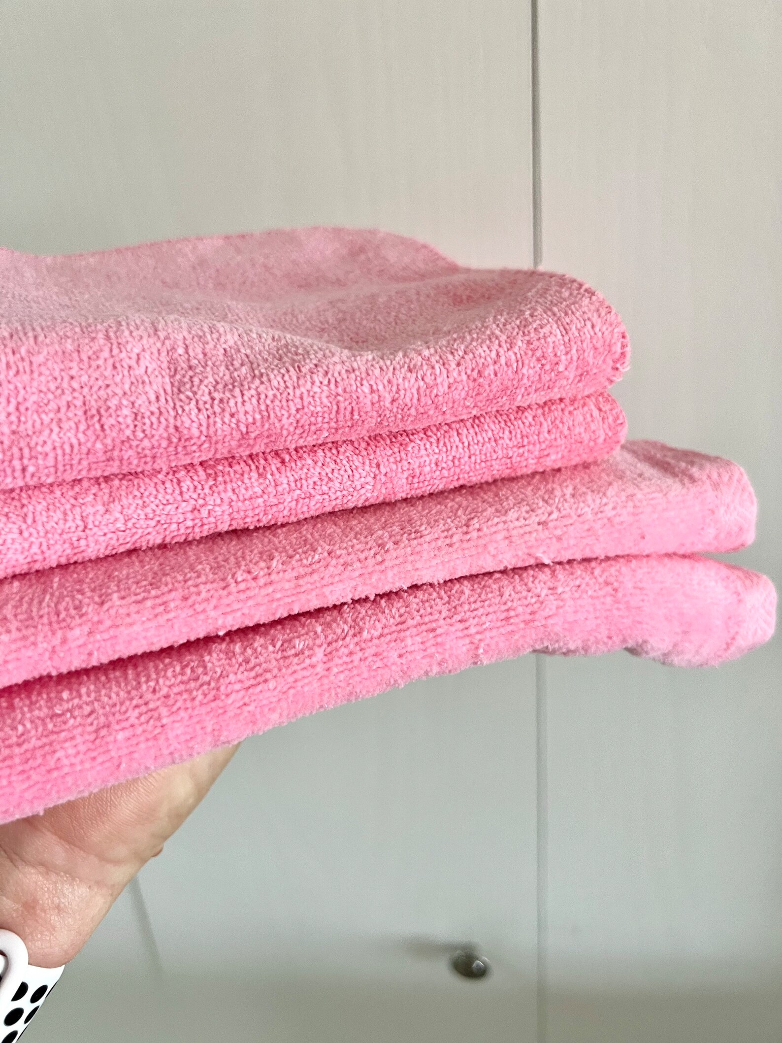 Vintage Pink Towel Set / Pink Stevens Utica Towels / Pink Etsy