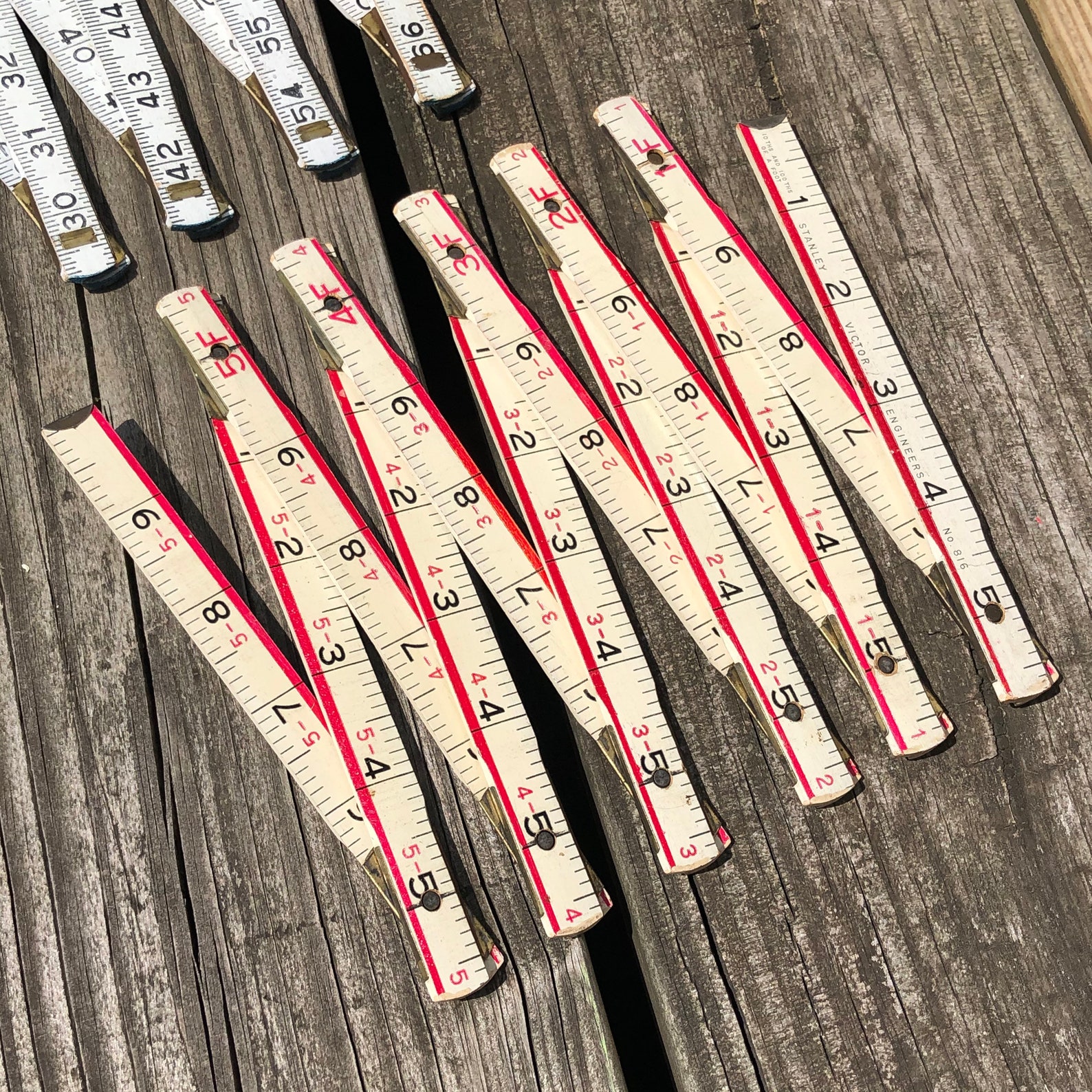 THREE Vintage Folding Yardstick / Vintage Folding Ruler / Etsy