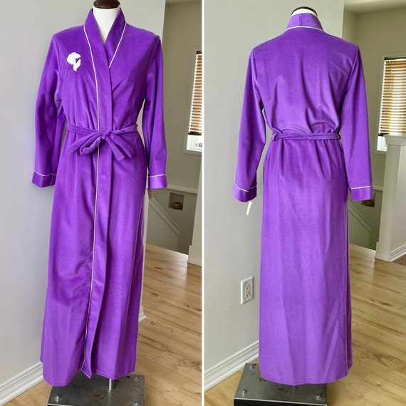 NOS Vintage Purple Robe by Sears / At Home Wear P… - image 1