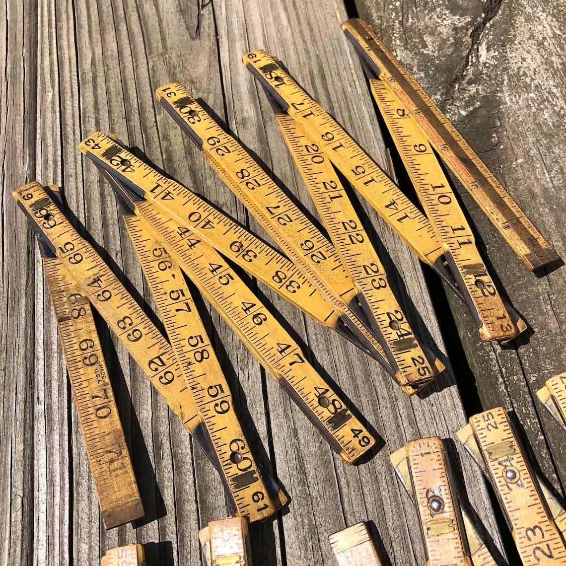 THREE Vintage Folding Yardstick / Vintage Folding Ruler / Etsy