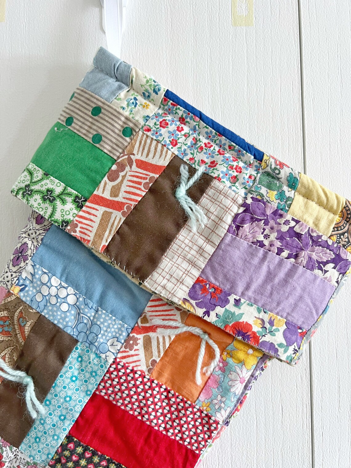 Vintage Quilt Stocking / Upcycled Vintage Quilt Stocking / Etsy