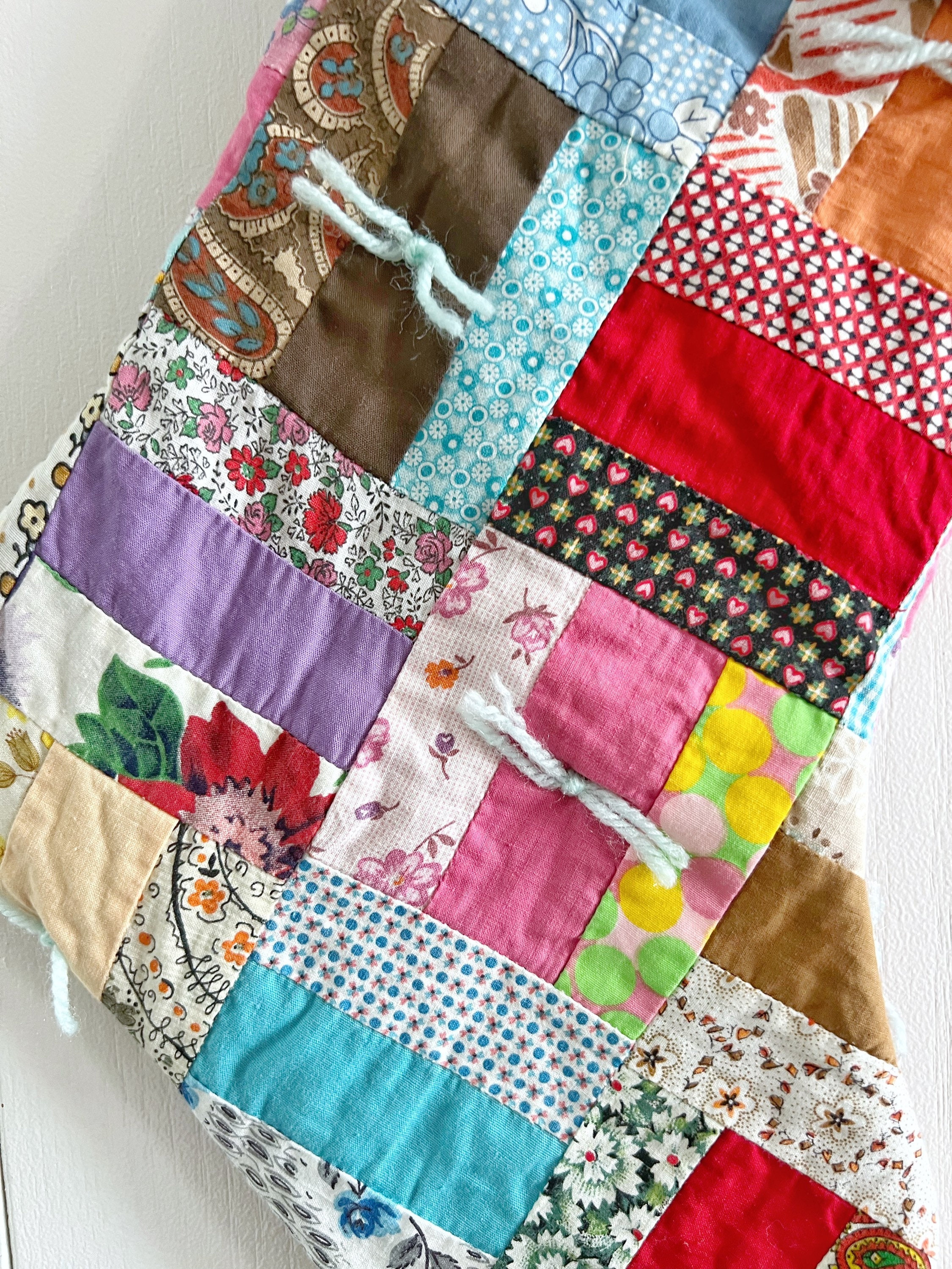 Vintage Quilt Stocking / Upcycled Vintage Quilt Stocking / Etsy