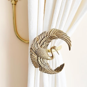 Crane-shaped curtain hooks，Gold Curtain Hooks, Brass Curtain Ties,curtain hardwares