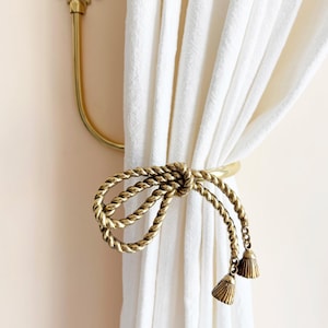 Butterfly knot brass curtain hooks, curtain tiebacks, decorative hooks, curtain hardware