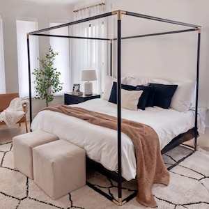 Bedroom bed frame, large bed frame, customizable size, solid wood stand, bed frame in various colors