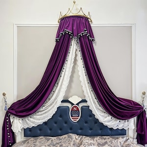 Handmade bed curtains, queen size bed curtains, handmade, home décor, bedroom bed curtains.