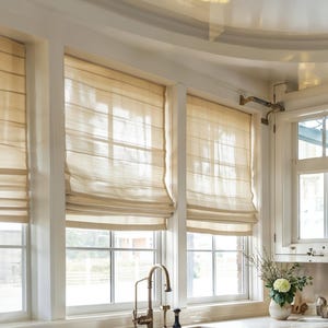 Roman blinds, natural curtains, sunshades, home decor, handmade.