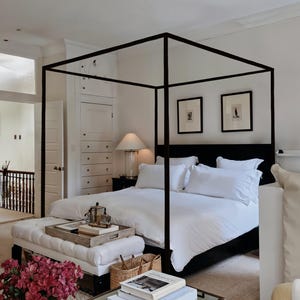 Extra high bed frame, bedroom bed frame, variety of colors, bedroom bed stand, bed curtain bracket, home décor