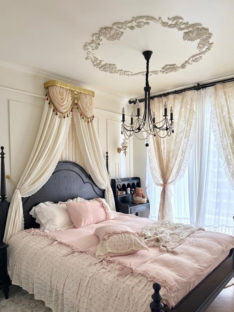 Antique canopy bed - Etsy 日本