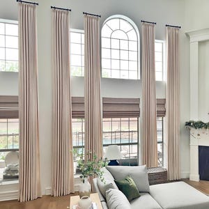 Ivory curtains, extra long curtains, custom curtains, solid color curtains, home decor, modern curtains, handmade.