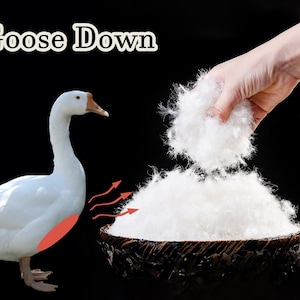 Goose down, down material, down filling material, goose feathers, can be used as pillows, blankets, clothes