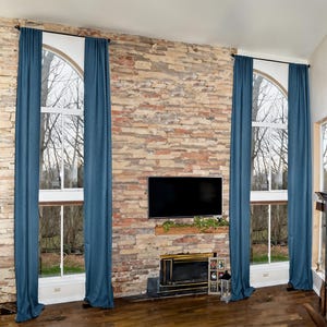 Cortinas extra largas, cortinas personalizadas, decoración del hogar, cortinas modernas, hechas a mano, muchos colores para elegir.