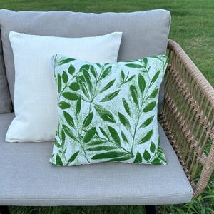 Botanical print pillow，Outdoor Pillow cover, Pillow Inserts - In Any Size, Decorative Pillows
