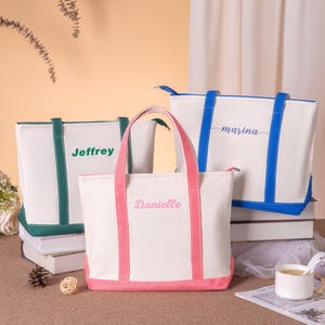 Personalised beach tote bag, Custom Canvas Tote Bag, name tote bag,bridesmaid gift bag, Bachelorette Gift with custom tote,Personalized Gift