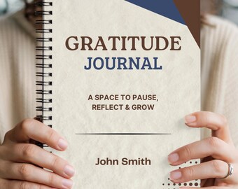 Personalized Men's Gratitude Journal, Custom Name Spiral Notebook, Daily Affirmation Journal, Self Care Gift