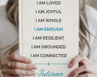 Personalized Affirmation Journal for Women, Custom Name Notebook, Self Love Gift, Positive Affirmations
