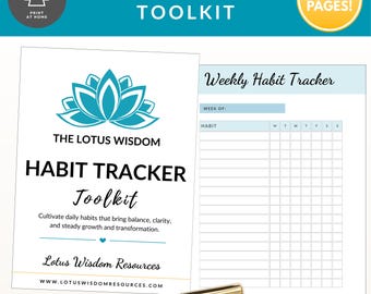 Habit Tracker Printable | Daily Weekly Monthly | Routine Checklist | Task Tracker | Goal Planning | PDF Download