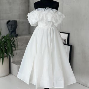 Midi-trouwjurk Theelengte trouwjurk Receptiejurk Elope-jurk Burgerlijke trouwjurk Korte trouwjurk Trouwjurk