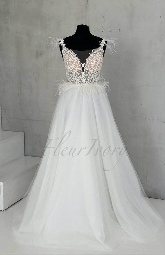 sachin and babi light blue dress Fairy Wedding Gown Bridal