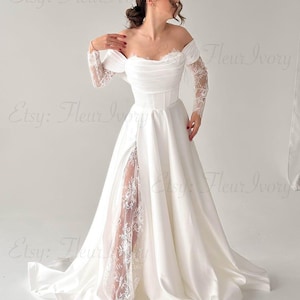 lace sleeves to go under dresses Basic 3/4 Length White Lace Sleevey Wonders
