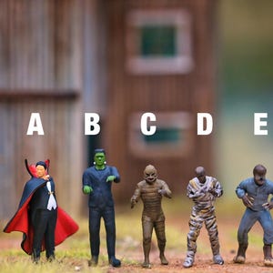 Miniatur Figur Horrorfilm Klassiker in 1/64 oder 1/87 für Diecast und Diorama