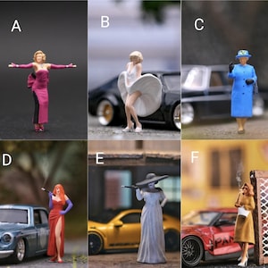 Miniatur Figur Die berühmte Frau Maßstab 1/64 oder 1/87 für Diecast und Diorama