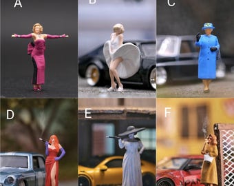 Miniature Figure The Famous Woman Scale 1/64 or 1/87 for Diecast and Diorama