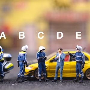 Miniatur Figur Polizist im Maßstab 1/64 oder 1/87 für Diecast und Diorama