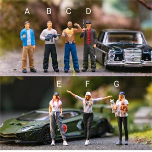Miniatur Figur The A Team und SuperCar Blondie Maßstab 1/64 oder 1/87 für Diecast und Diorama